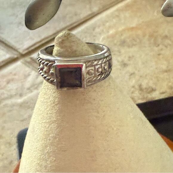 Judith Ripka Lolite 925 Sterling Silver Ring Size 6.75 - Picture 3 of 12